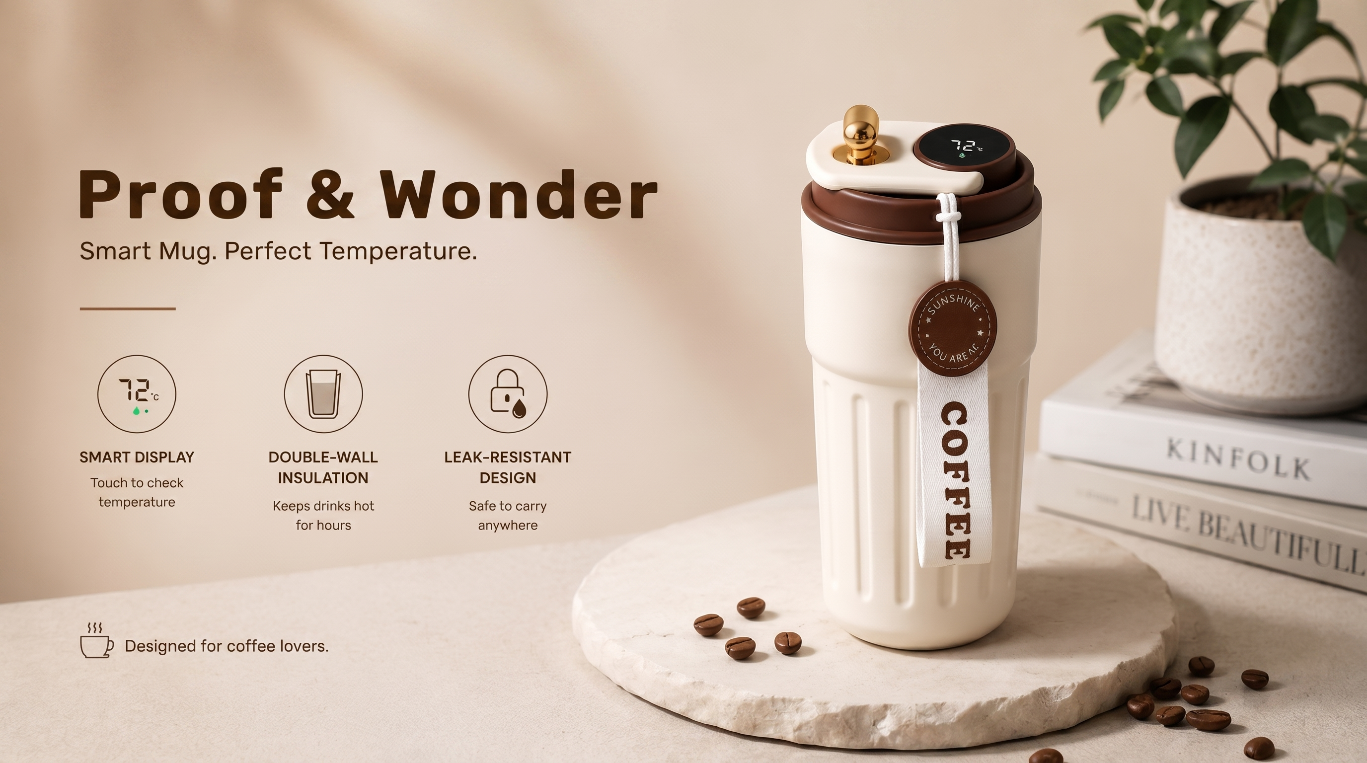 Proof & Wonder — Smart Mug, Perfect Temperature